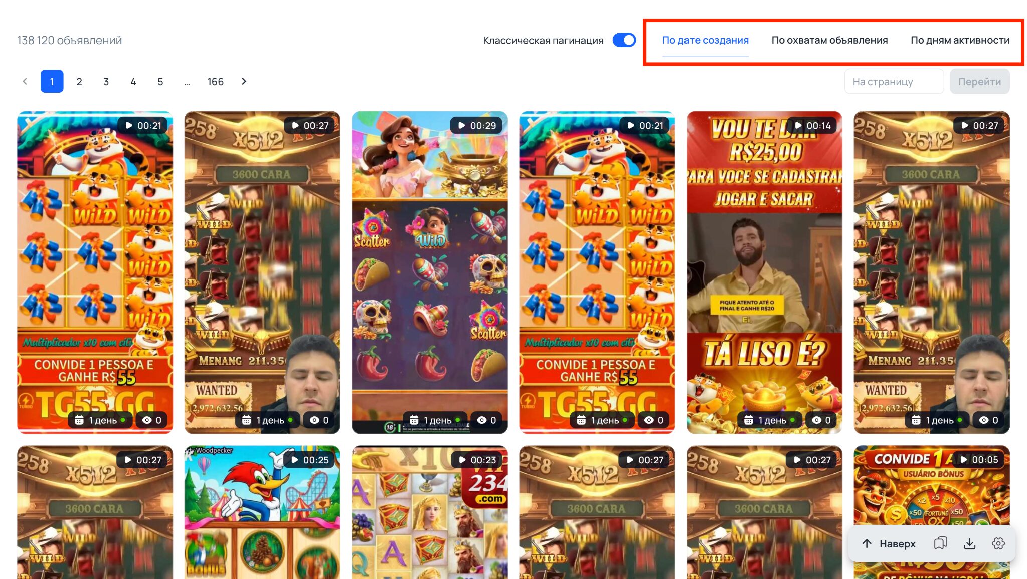 Сортировка объявлений в Tyver