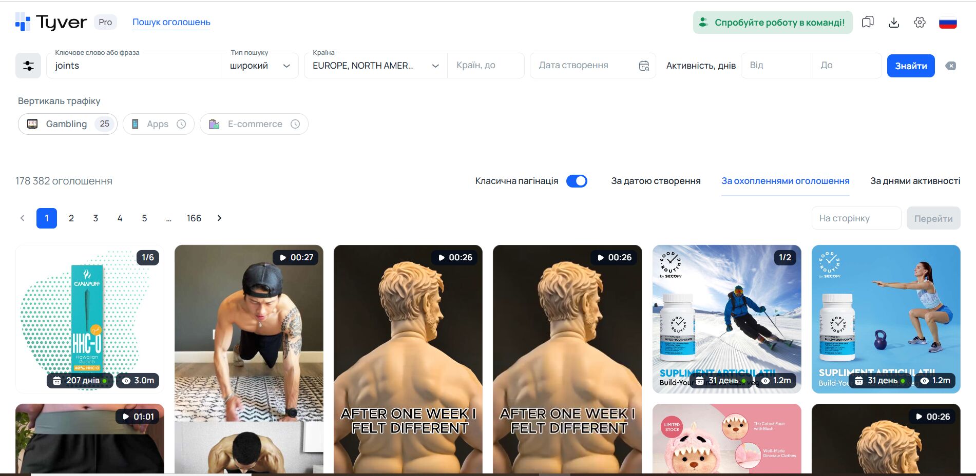 Креативы суставы США