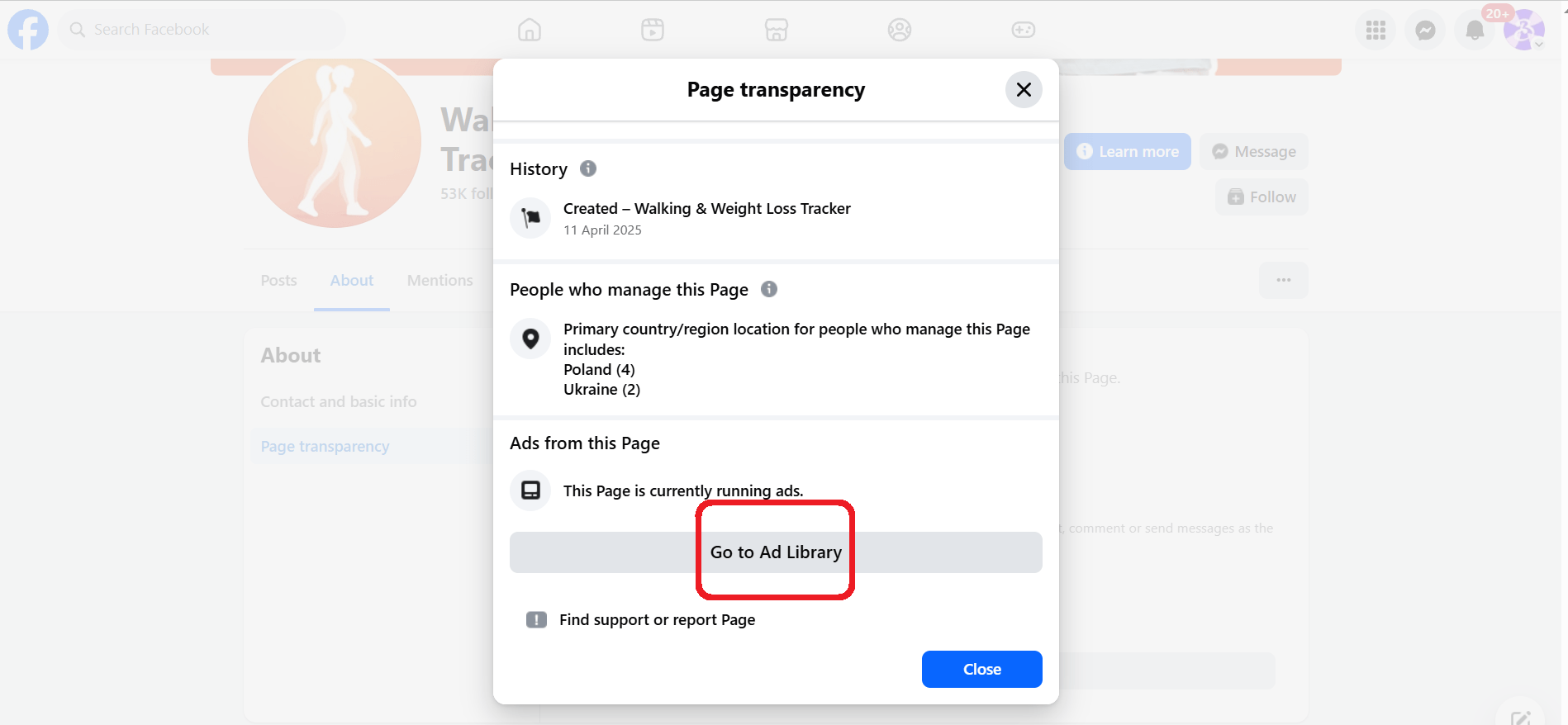 Page transparency