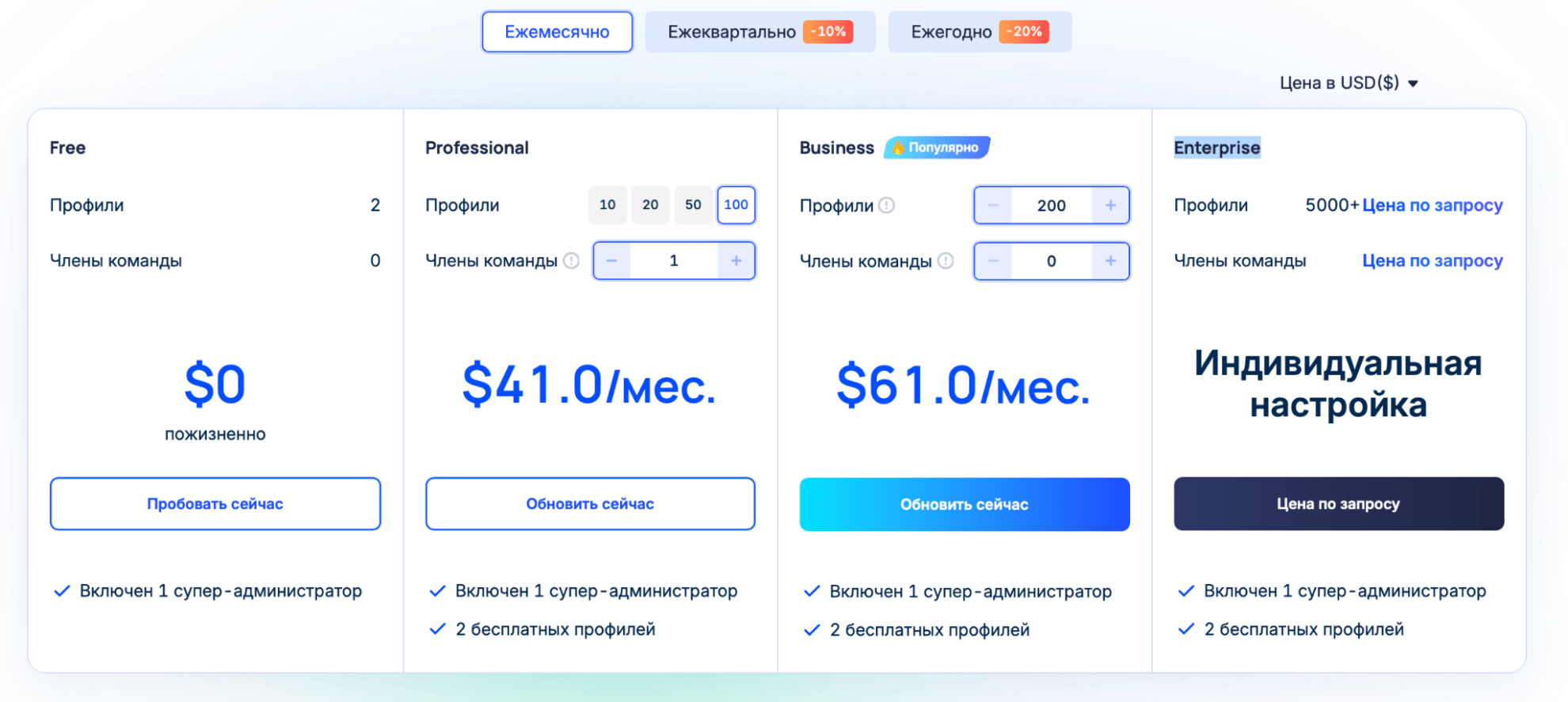 Тарифы Adspower