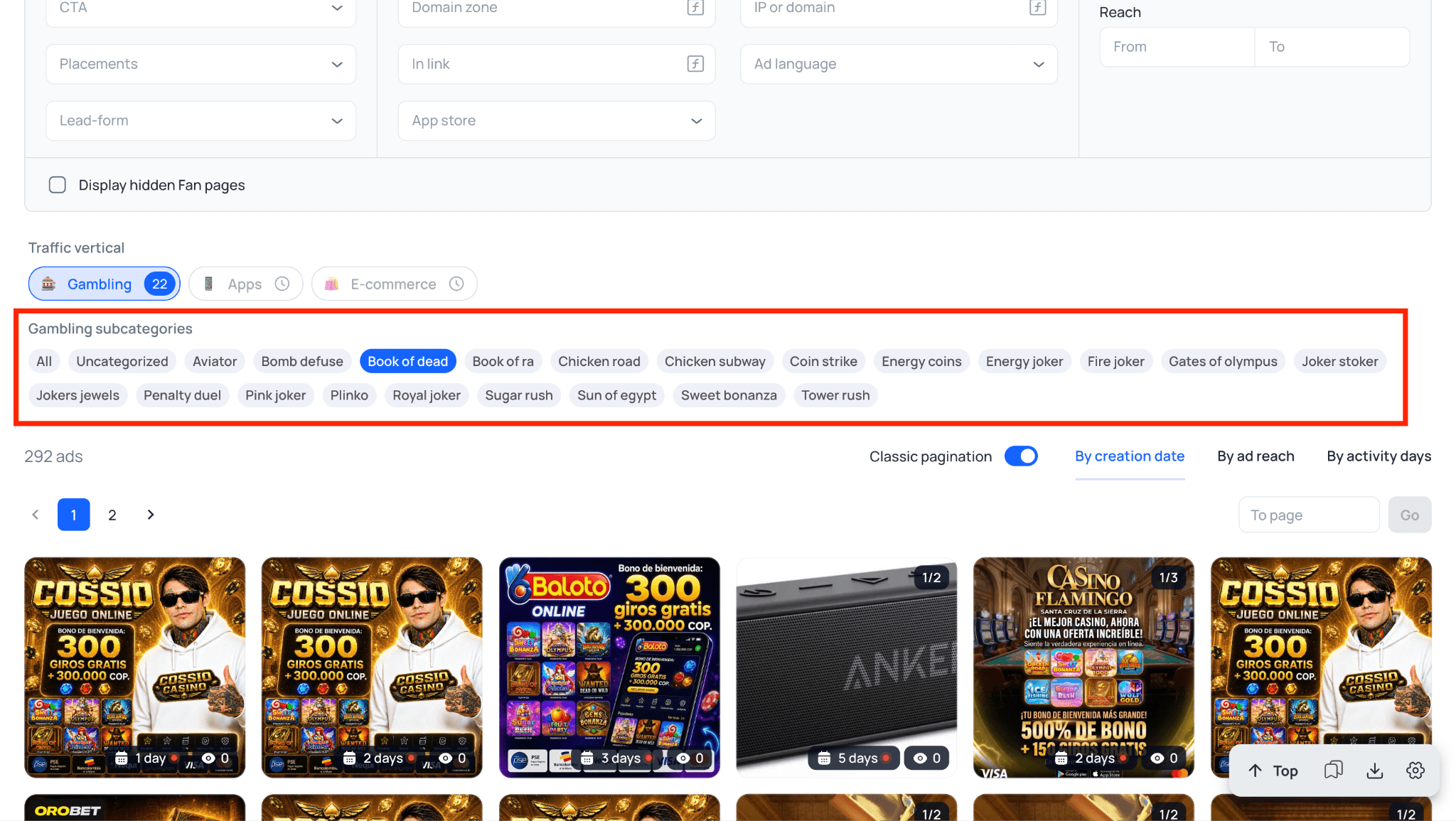 Gambling section in Tyver
