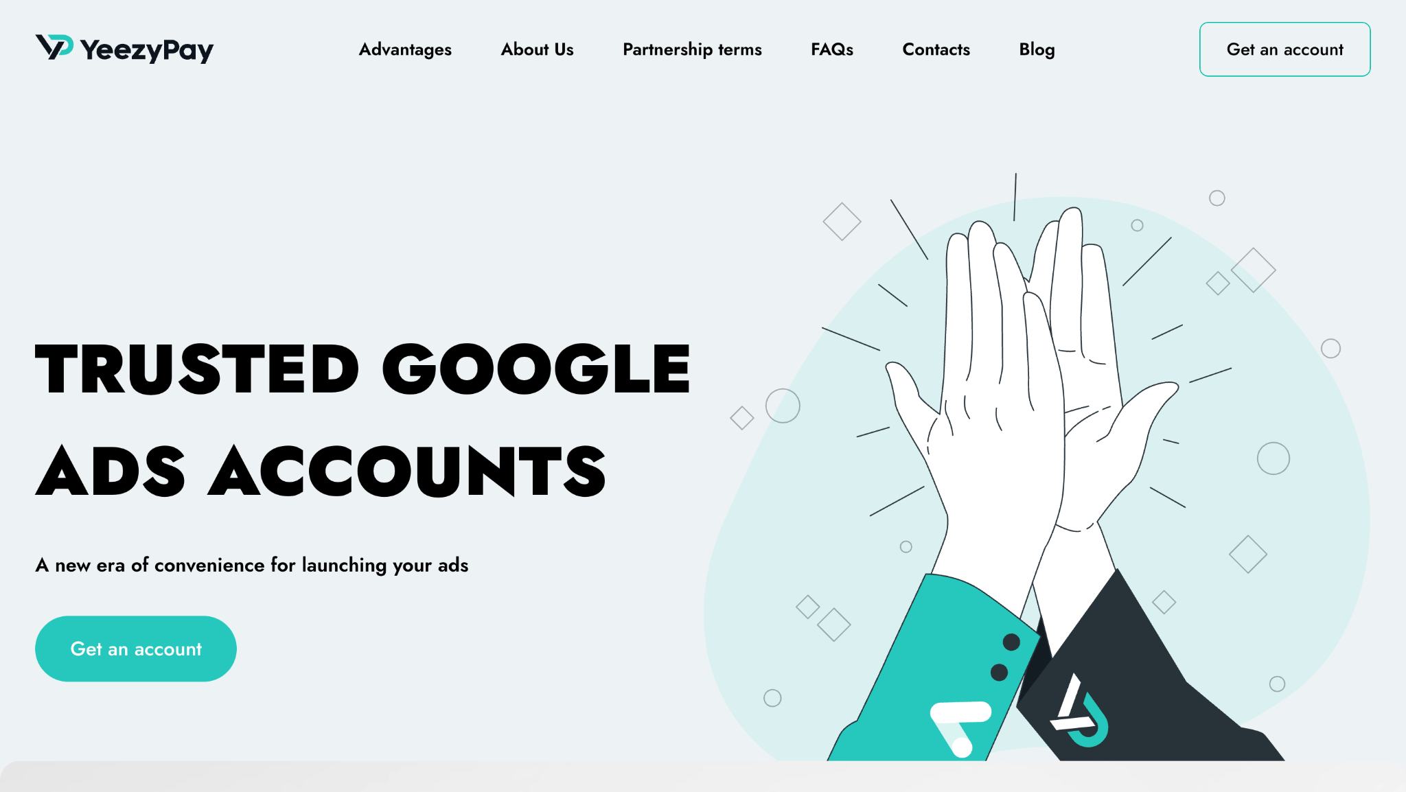 YeezyPay — агентские кабинеты Google Ads