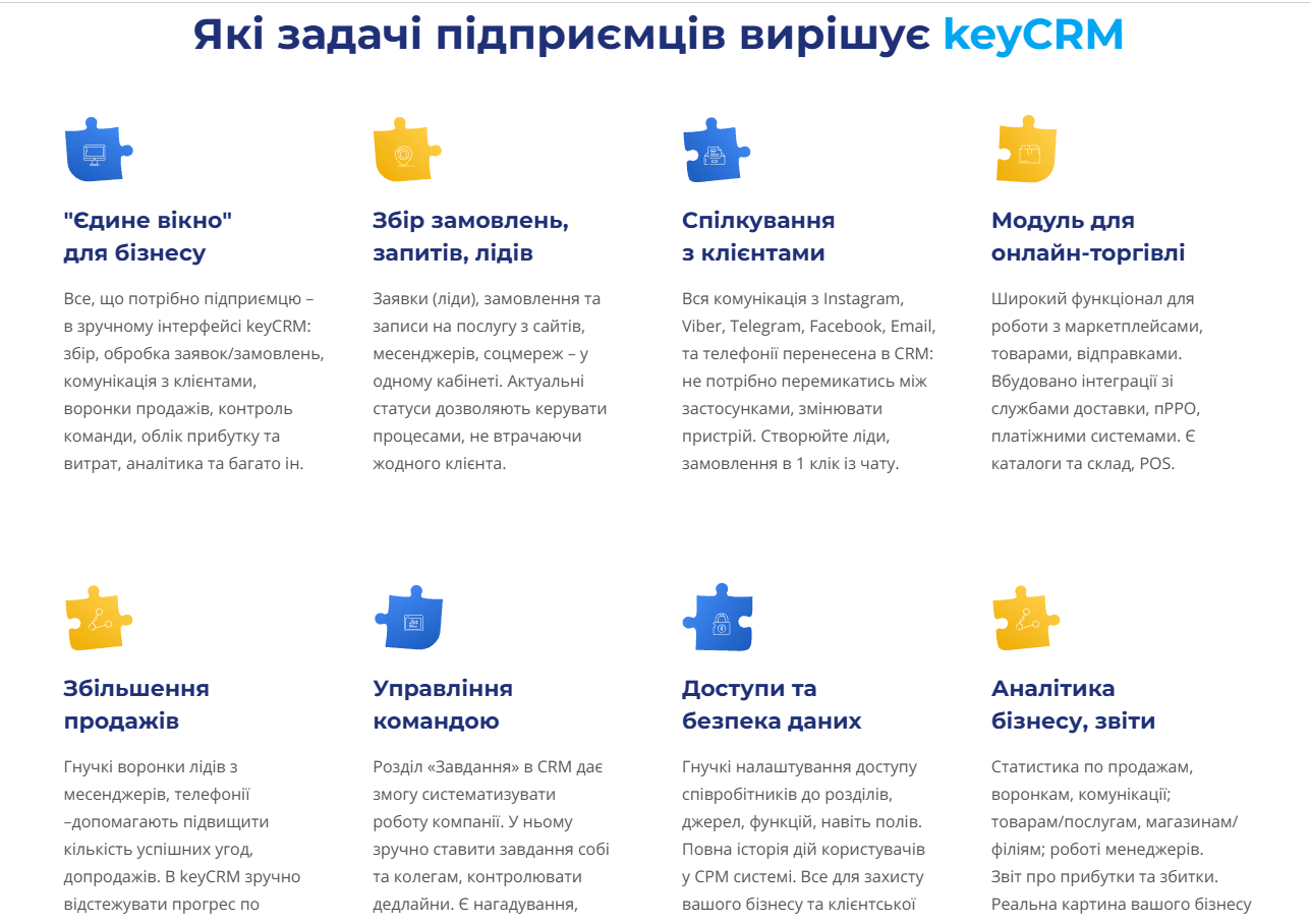Єдиний інтерфейс заявок з сайту, маркетплейсів і месенджерів у KeyCRM