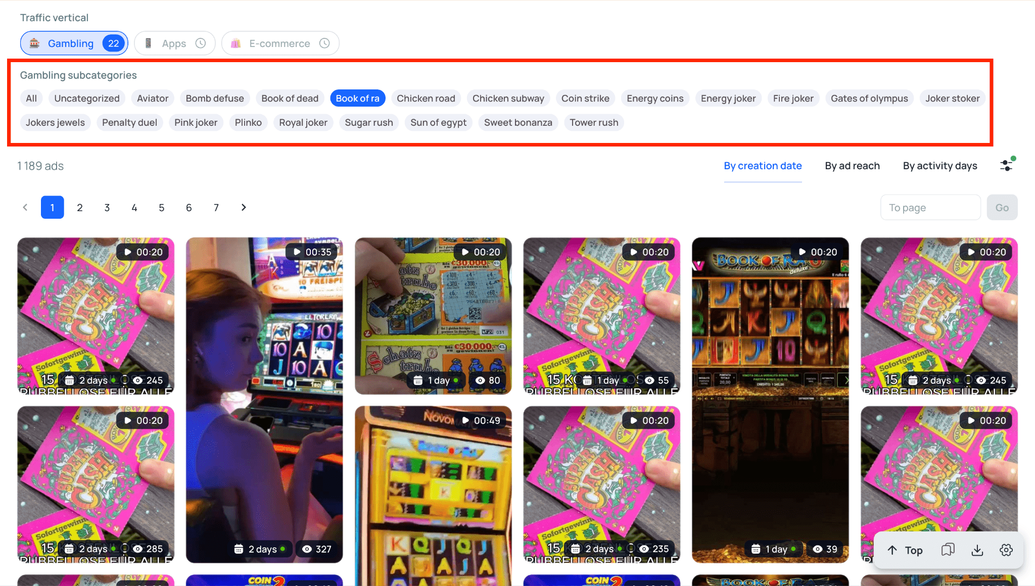 List of gambling subcategories with popular slots and crash games in Tyver