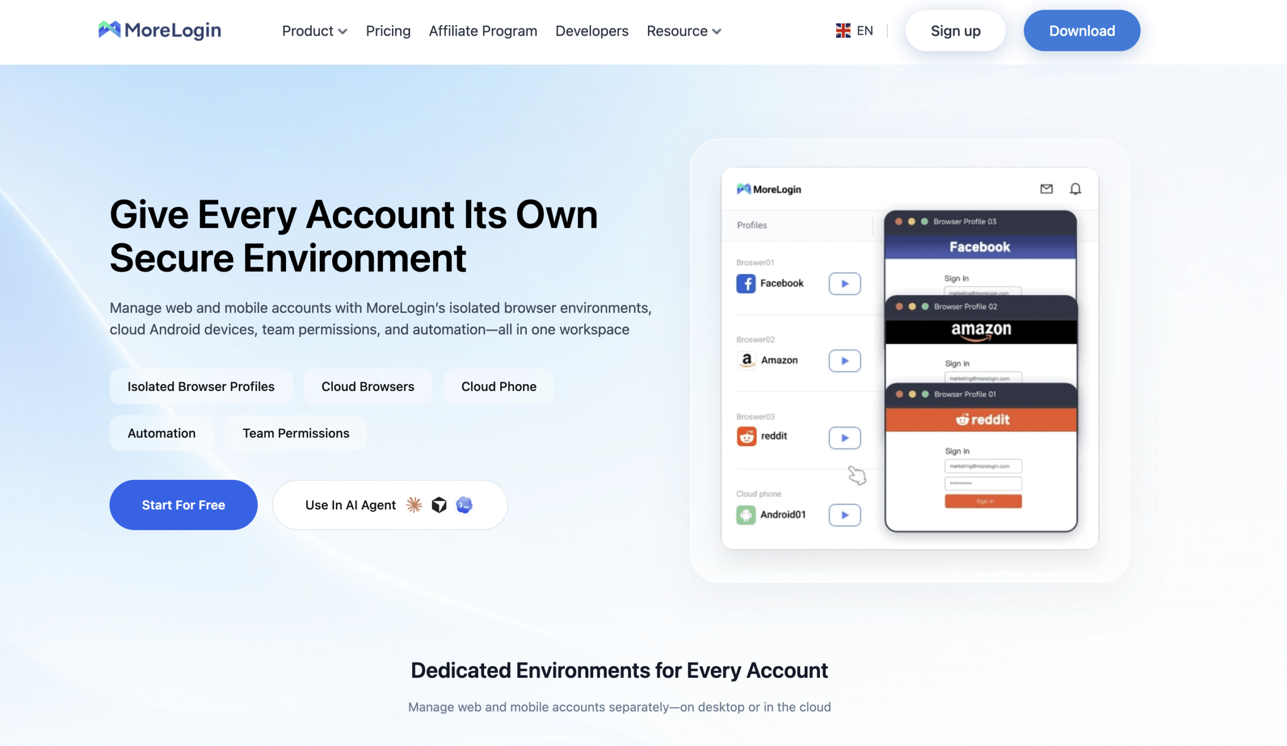 Morelogin website