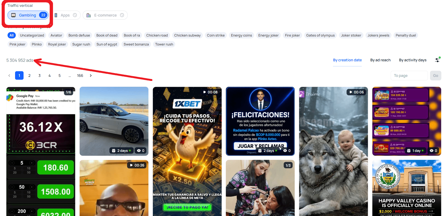 Gambling ads filter in Tyver