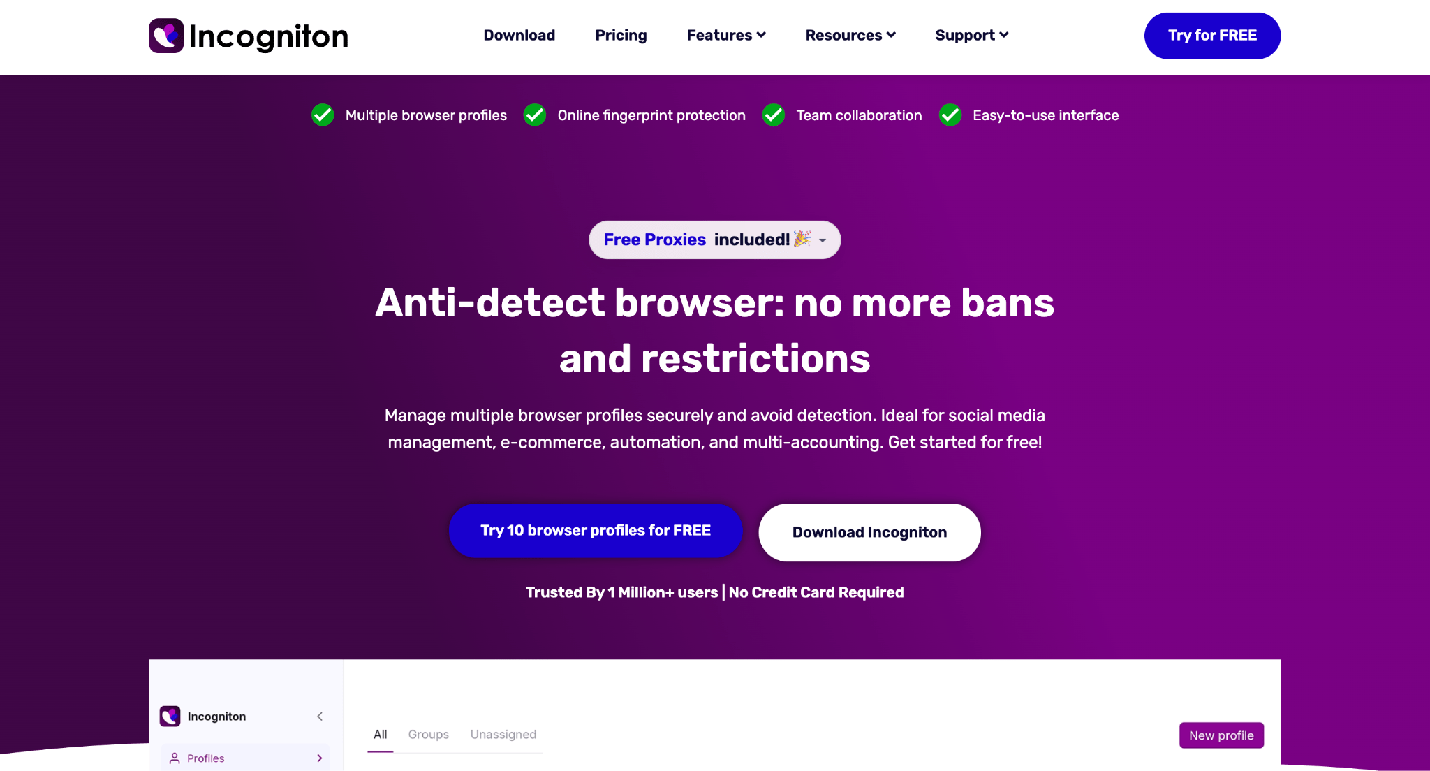 Incogniton website