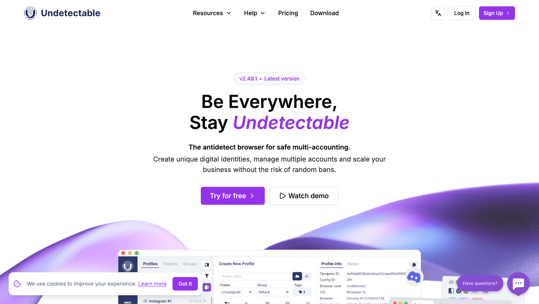Undetectable website