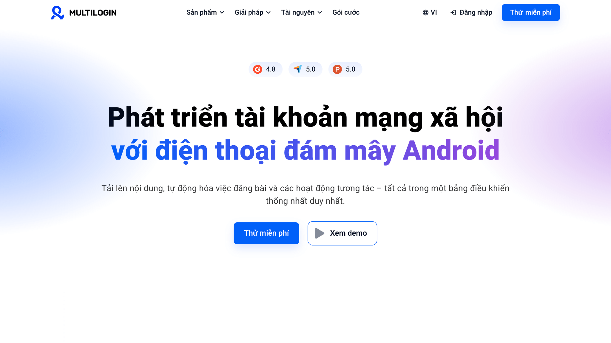 Trang web Multilogin