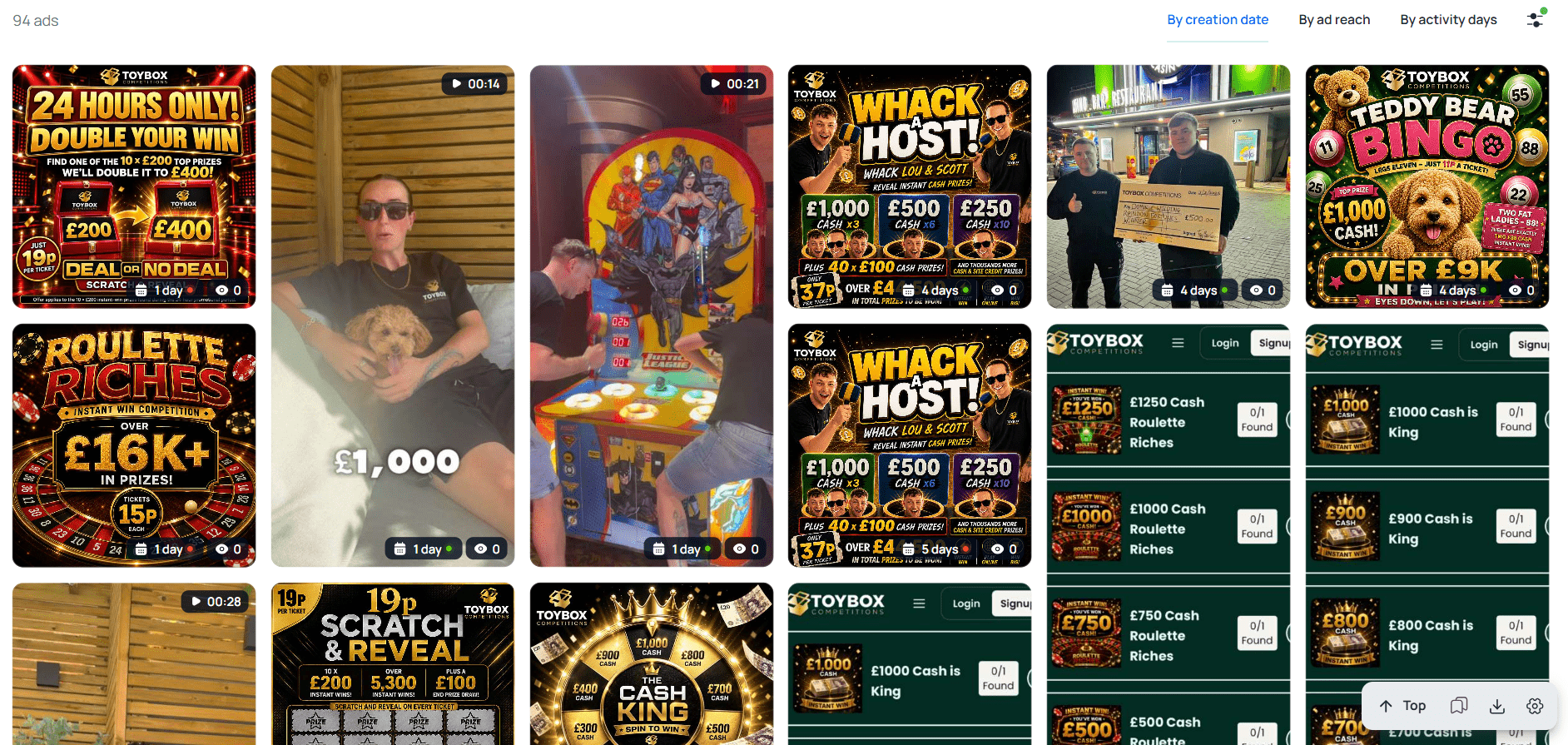 Similar ad's landing page in Tyver