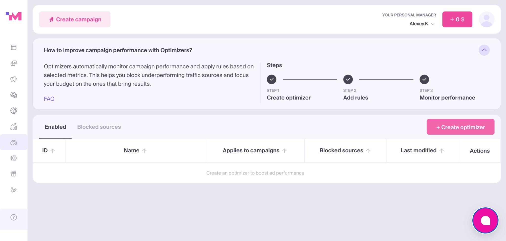 Automatic Traffic Optimizer in MyBid
