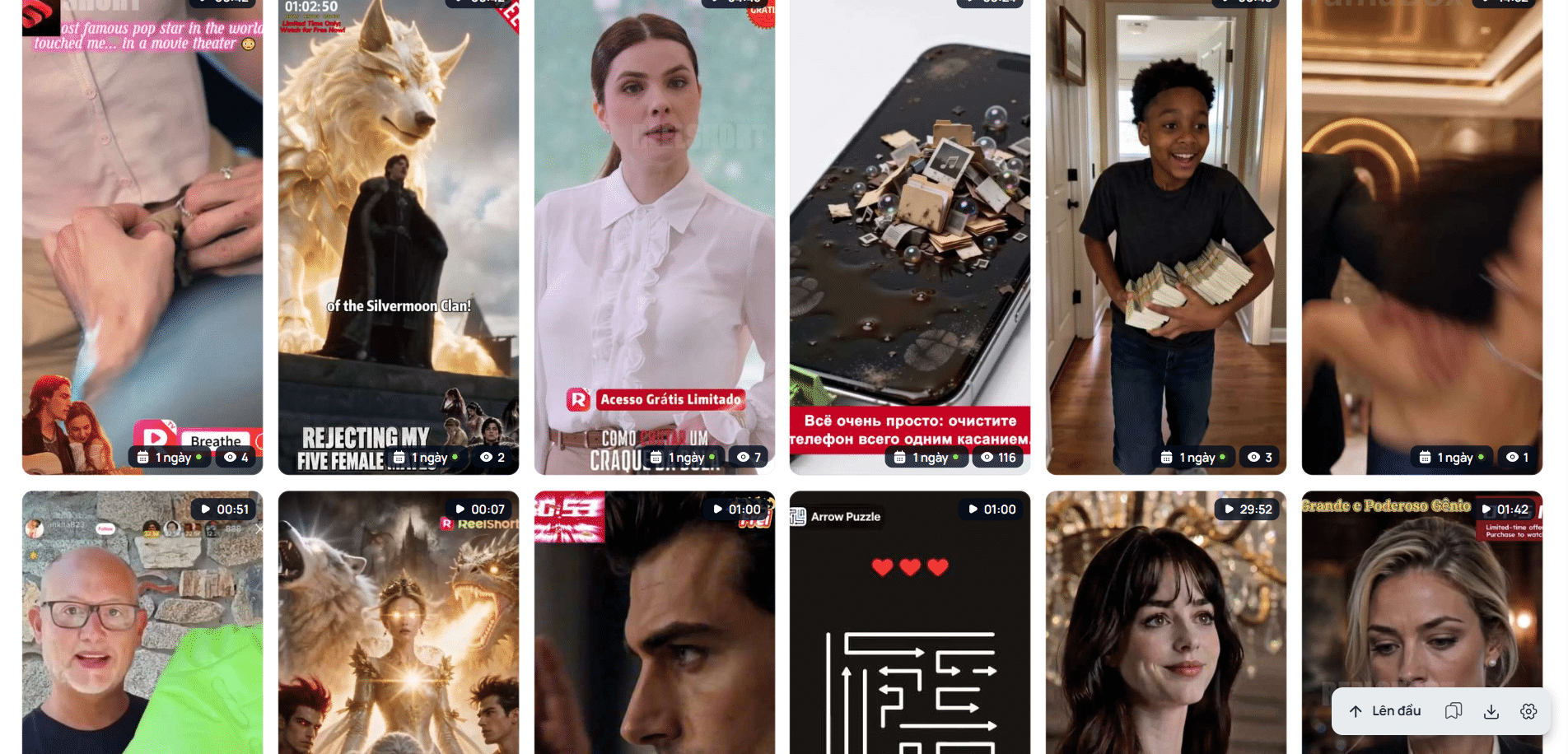 Kết quả creative theo cửa hàng ứng dụng