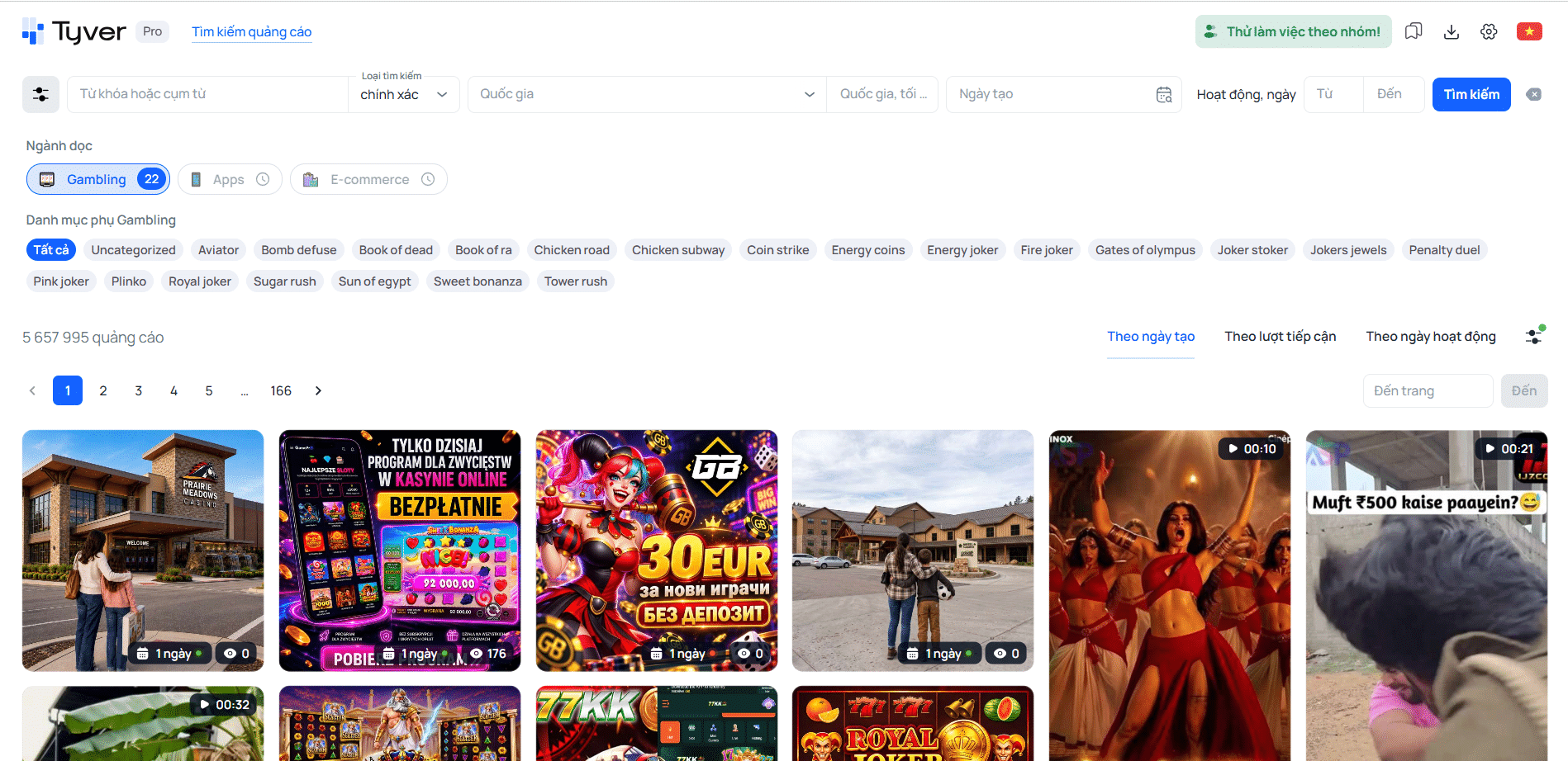 Vertical traffic Gambling