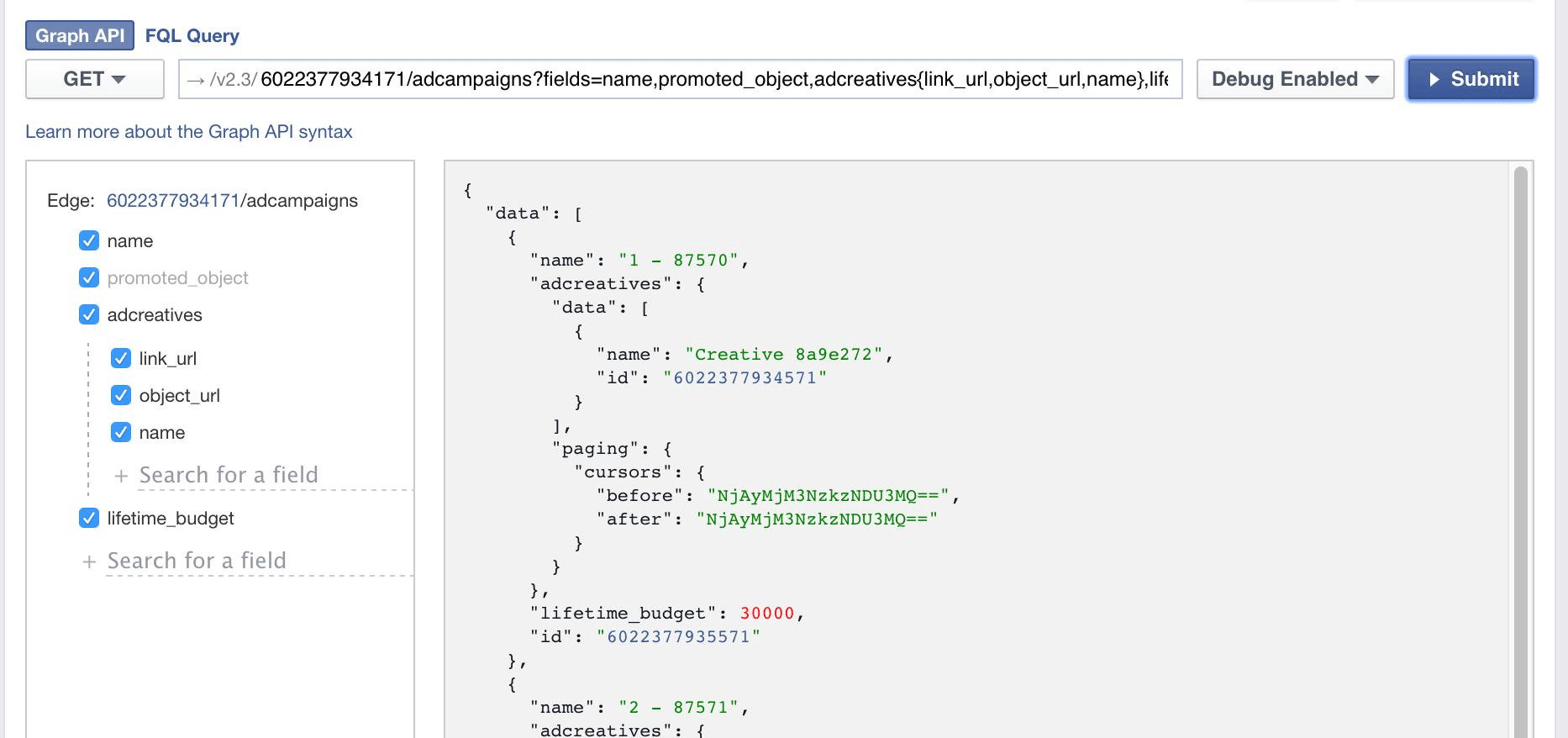 Автоматический поиск креативов через Tyver API