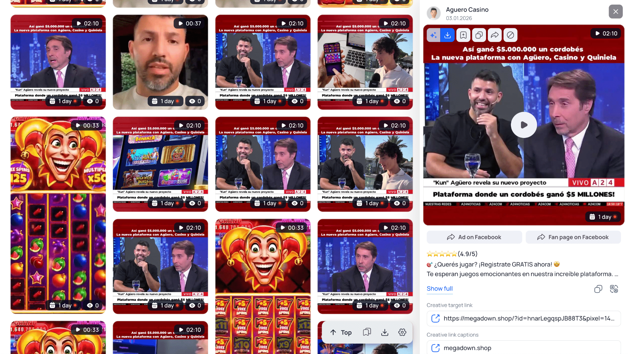 Creative targeting Argentina
