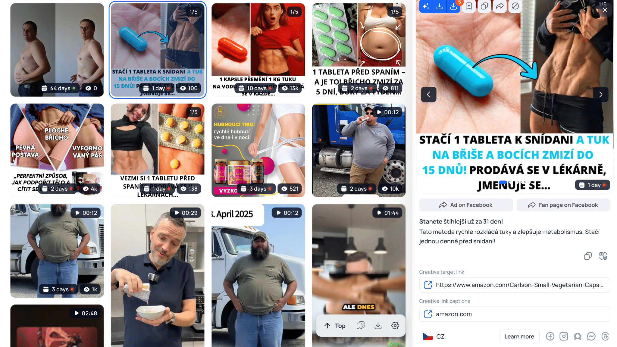Searching for nutra creatives in Europe