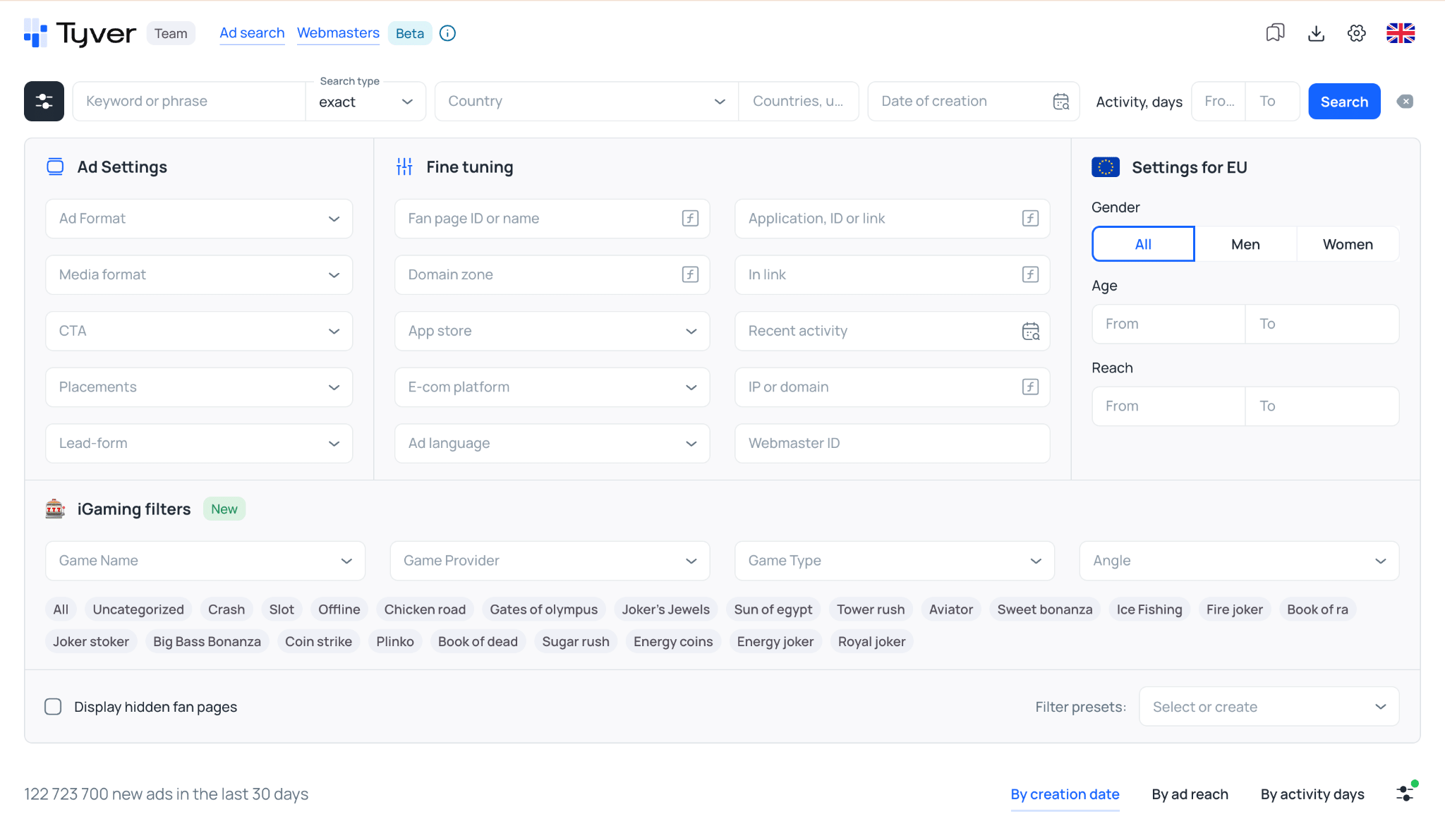 Tyver interface