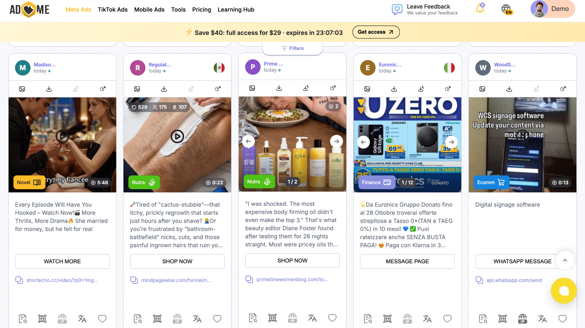 Irrelevant AI search results in AdHeart
